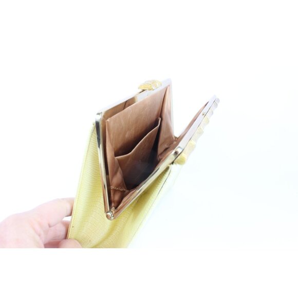 Vintage L & M After Five Bamboo Frame Clutch with Faux Lizard Finish and Attache - Picture 6 of 16